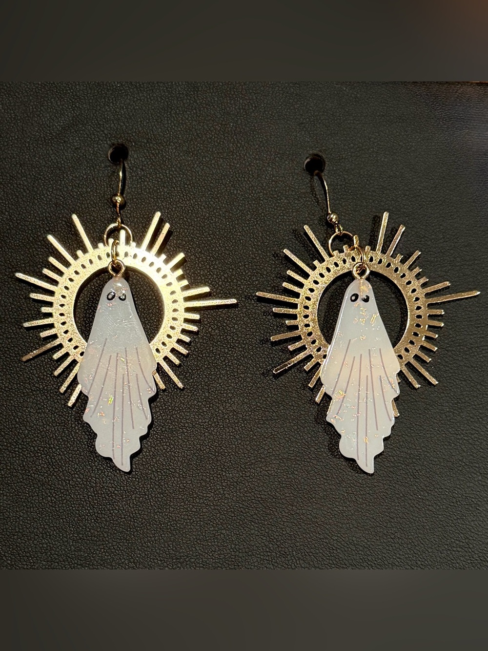 Celestial Halloween Holy Ghost Dangle Earrings 👻